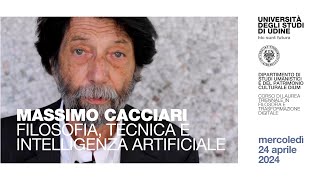 Massimo Cacciari Filosofia tecnica e intelligenza artificiale [upl. by Aerdied]