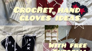 Crochet Hand Gloves Ideas💗  Easy Crochet 🌱 [upl. by Ayor]