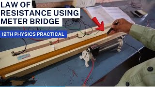 law of resistance using metre bridge series and parallel combination a2zpractical991 [upl. by Ihskaneem]