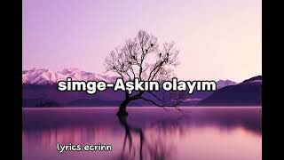 SimgeAşkın Olayım sözlerilyrics [upl. by Kaden812]