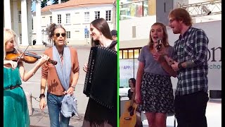 When Celebrities Surprise Street Performers By Singing With Them [upl. by Mickie]