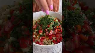 EASY RECIPE  QUINOA TABBOULEH SALAD trending shorts recipe [upl. by Hsekin]