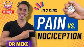 Pain vs Nociception  In 2 minutes [upl. by Weld776]