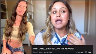 Janelle Rohner quits Keto and lies about why  cos  meal plans [upl. by Mccoy147]