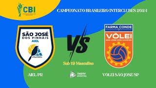 CAMPEONATO BRASILEIRO INTERCLUBES  VÔLEI MASC SUB 19  AIELPR X VÔLEI SÃO JOSÉSP [upl. by Girand587]