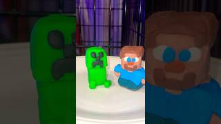 Minecraft Claymation Creeper amp Steve EXPLODING💥 STOP MOTION minecraft stopmotion claymation art [upl. by Orwin]