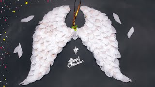 Easy Angel wings makingDIY Christmas Angel Wings from card board Christmas Decorations ideas [upl. by Sawyere215]