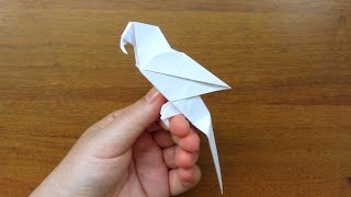 Origami Parrot That Sits on Your Finger  How to make Parrot out of Paper [upl. by Yraccaz20]