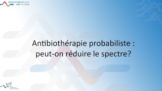 Réanimation 2017  Antibiotic stewardship  meilleur usage antibiotique en réanimation J TIMSIT [upl. by Blase740]