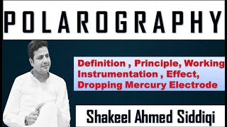 Polarography definition  principle  instrumentation  working  DMU dropping mercury electrode [upl. by Pasia713]