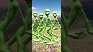 Dame tu cosita green alien dancemusic funny dance comedy calmdown shorts yt colors [upl. by Nnairda24]