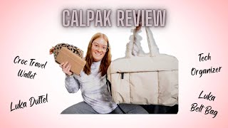 CALPAK Review  Luka Duffel amp Belt Bag  Croc Travel Wallet  Tech Organizer [upl. by Claman]