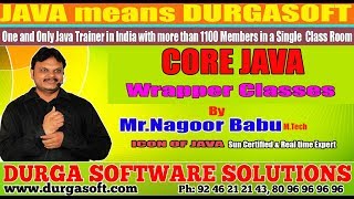 Core Java  quotWrapper Classesquot​  by Nagoor Babu Sir [upl. by Jesselyn]