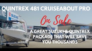 Quintrex 481 Cruiseabout Pro amp Suzuki Boat Package [upl. by Ahsikram]