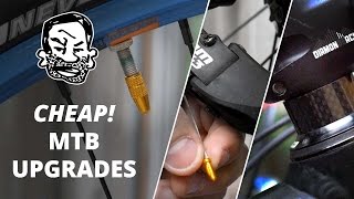 10 Ridiculously Cheap Mountain Bike Upgrades [upl. by Nahtanhoj256]