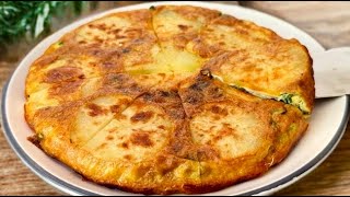 Potatoes with onions and 2 eggs Quick recipe perfect for breakfast Simple and quick recipe [upl. by Erimahs]