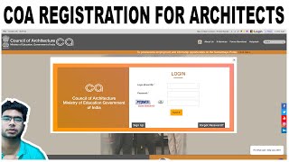 How to register COA Registration for architects  step by step process  Lingesh Ashwin [upl. by Jeannie]