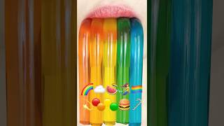 ASMR RAINBOW JELLY EMOJI FOOD 🌈☁️🍉🌈🧜‍♀️🏳️‍🌈💫🔴🟠🟡🟢🍔 무지개 젤리 이모지 먹방 sped up [upl. by Omrelliug941]