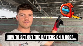 HOW TO SET OUT THE FIRST BATTEN ON A PITCHED ROOF [upl. by Eirased239]