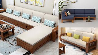 Wooden Sofa Designs Ideas 2024  Modern Wooden Sofa Set Design Ideas  Wooden Furniture [upl. by Eilsehc]