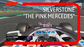 Assetto Corsa  quotPink Mercedesquot Racing Point RP20 Mod  Silverstone  Sergio Perez Onboard [upl. by Martelli]