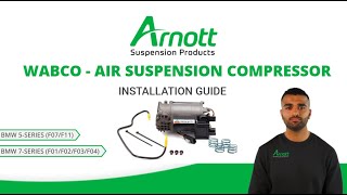 WABCO Air Suspension Compressor Installation Video for BMW 5Series and 7Series [upl. by Norrag]