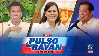 LIVE Pulso ng Bayan with Admar Vilando at Jade Calabroso  Oct 21 2024 [upl. by Norabal312]