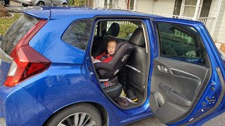 Nuna RAVA Car Seat in the Honda Fit [upl. by Leis]