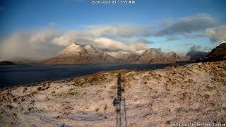 Snowy sunrise in Elgol Isle of Skye [upl. by Ecyrb]