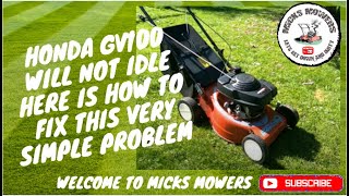 How To Fix The Throttle On A GV100 Honda Lawn Mower [upl. by Marianna]