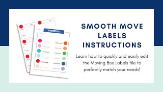 Smooth Move Labels Instructions [upl. by Akinot]