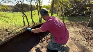 Hurricane Helene Repair  Fixing Woodshed Roof [upl. by Ssidnak530]