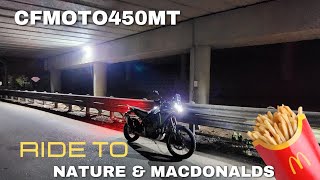 CFMOTO 450MT Ride  McDonalds amp Nature Parks  POV  4K [upl. by Enomal]