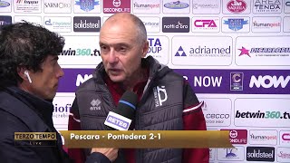 Pescara  Pontedera 21 Menichini quotFoggia deve sapere come funziona in C…quot [upl. by Crispen]