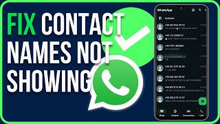 FIXED WHATSAPP NOT SHOWING CONTACT NAMES 2024  How to Fix WhatsApp Not Showing Contacts Names [upl. by Ttiwed601]