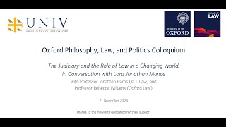 The Judiciary and the Role of Law in a Changing World [upl. by Kir]