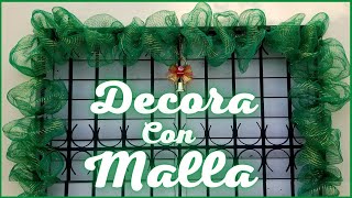 🎄COMO DECORAR CON MALLA NAVIDEÑA TUS VENTANAS 2024  SUPER FACIL Y BONITO🎄 [upl. by Anerul860]