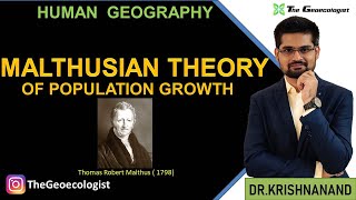 Malthusian Theory of Population Malthusian Theory UPSC [upl. by Emelda459]