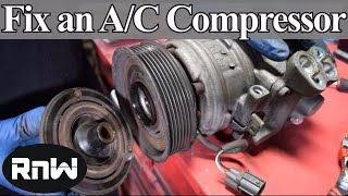 How to Diagnose and Replace an AC Compressor Coil Clutch and Bearing on Your Car [upl. by Saloma]