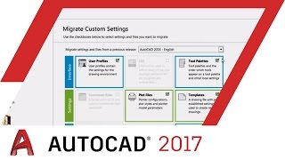 How to migrate settings AutoCAD 2017 Tutorial  AutoCAD [upl. by Lerak]