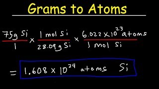 How To Convert Grams to Atoms  THE EASY WAY [upl. by Retsevlis]