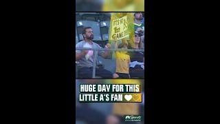 Huge day for this little As fan 💚💛  NBC Sports California [upl. by Welles]