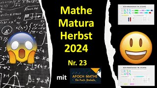 Matura 2024 Nebentermin 1 Herbst Nr 23 Erwartungswerte und Standardabweichungen [upl. by Eelyrehc475]