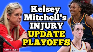 Kelsey Mitchells INJURY and WNBA Playoffs Update By Indiana Fever Coach Christie Sides [upl. by Naired]