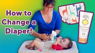 How to Diaper a Baby  Babylist [upl. by Tressia187]