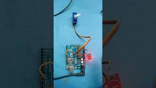 Arduino Uno servo motor and capacitive touch sensor electronic control circuit motor sensor [upl. by Nilyaj364]