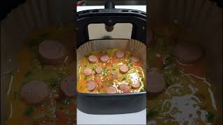 Air fryer omelette in 5 minutes🍳asmr asmrcooking cook food easyreceipe [upl. by Haeel]