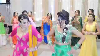 Simple gidha performance for Sangeet  Punjabi Wedding [upl. by Neevan265]