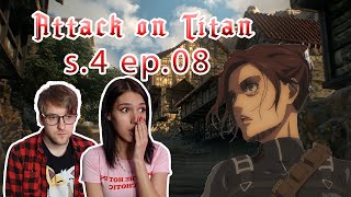 Attack on Titan  Season 4 Episode 8 REACTION [upl. by Ecnarwal]