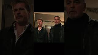 Brad Pitt Funny bradpitt georgeclooney wolfs laughing funnyvideo [upl. by Bat]